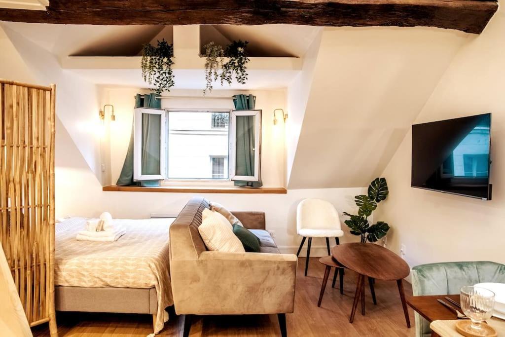 Spacious Studio In Paris Hyper Center - Smart Tv & Wifi - 4P Buitenkant foto