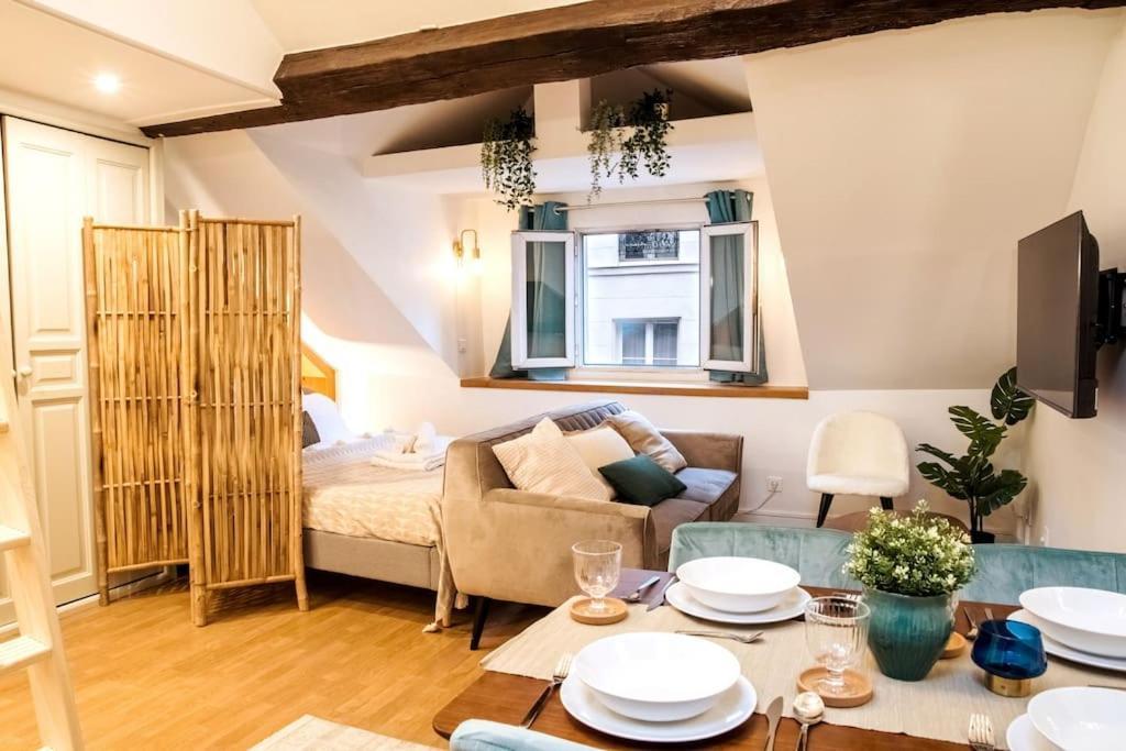 Spacious Studio In Paris Hyper Center - Smart Tv & Wifi - 4P Buitenkant foto